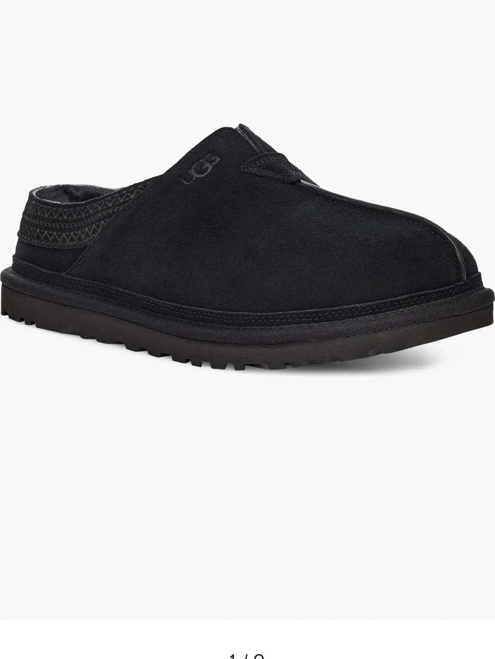 Ugg Neuman Men's Slipper Black Size 9 never worn NO BOX
